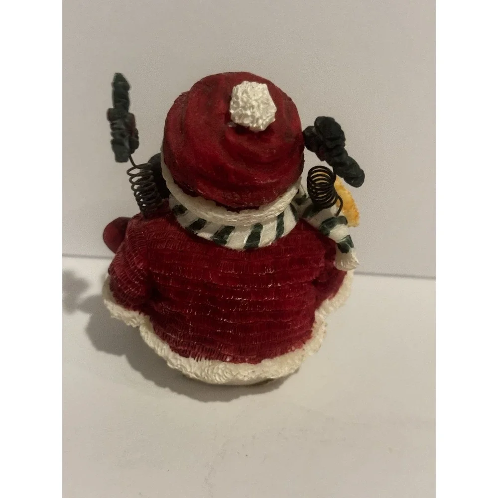 Vintage Snowman and Friends Figurine Christmas Winter Snow Present‎ Gift Red